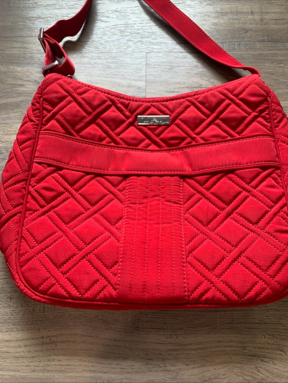 Vera Bradley Quilted Red Shoulder Bag